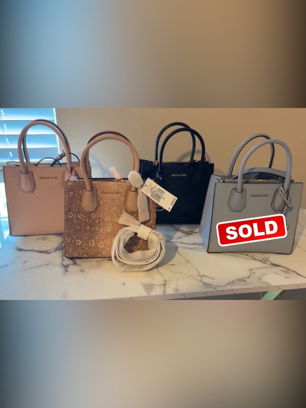 Michael Kors Mercer Party Collection ✨ Designer Satchels ✨Pink,Black,Blue,Python